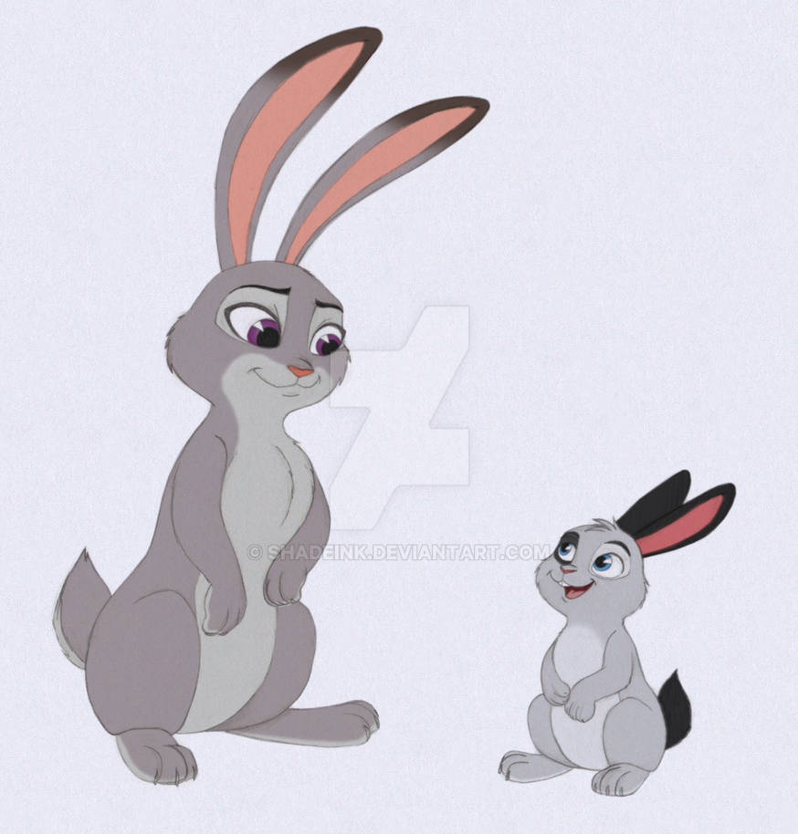 Zootopia - A Bunny and her Kit by Shadeink on DeviantArt