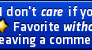 Favorite Without Commenting