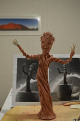 Baby Groot sculpture Finished