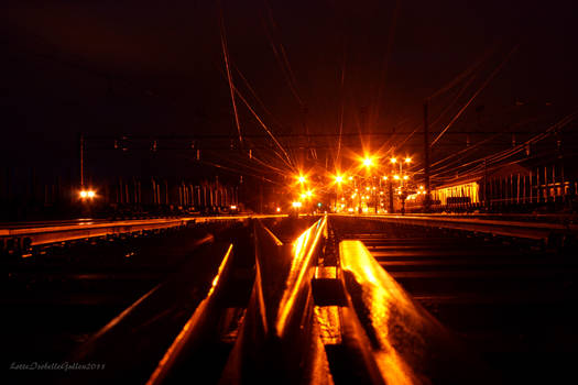 On the railroad tracks