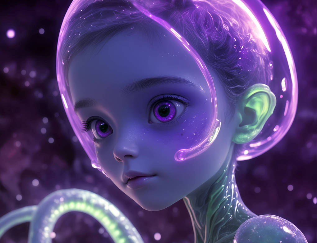 Translucent Purple Alien by Necr0x0Der on DeviantArt