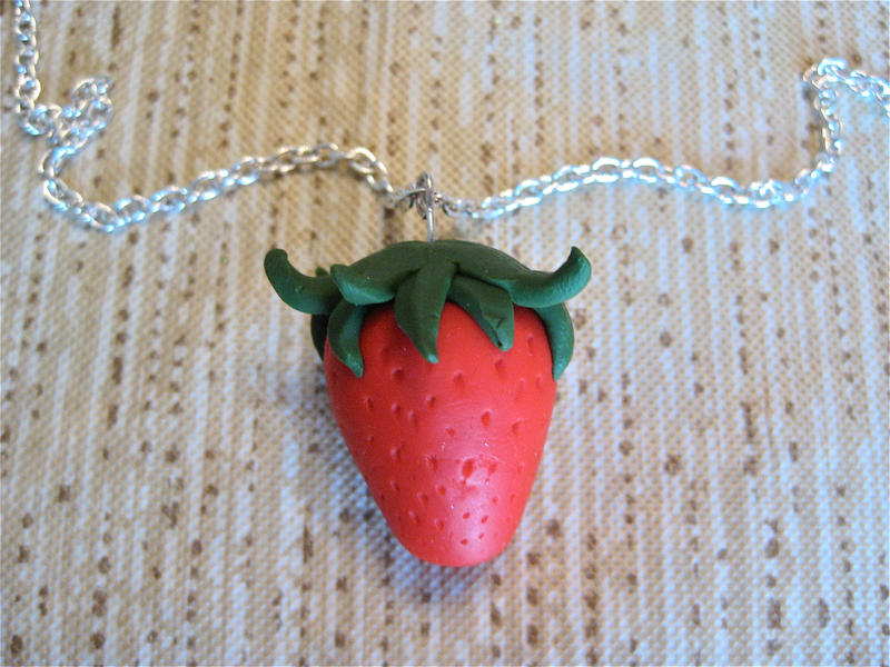 Strawberry Necklace Charm