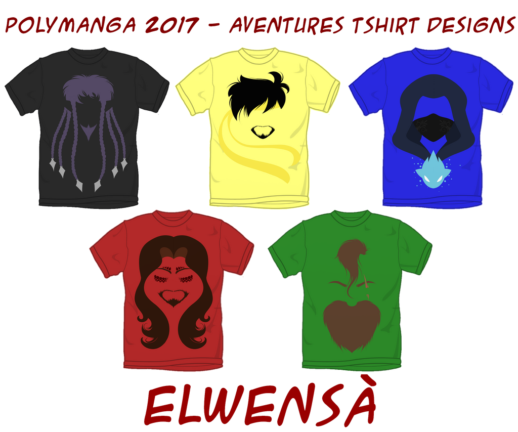 Polymanga tshirt designs - Aventures