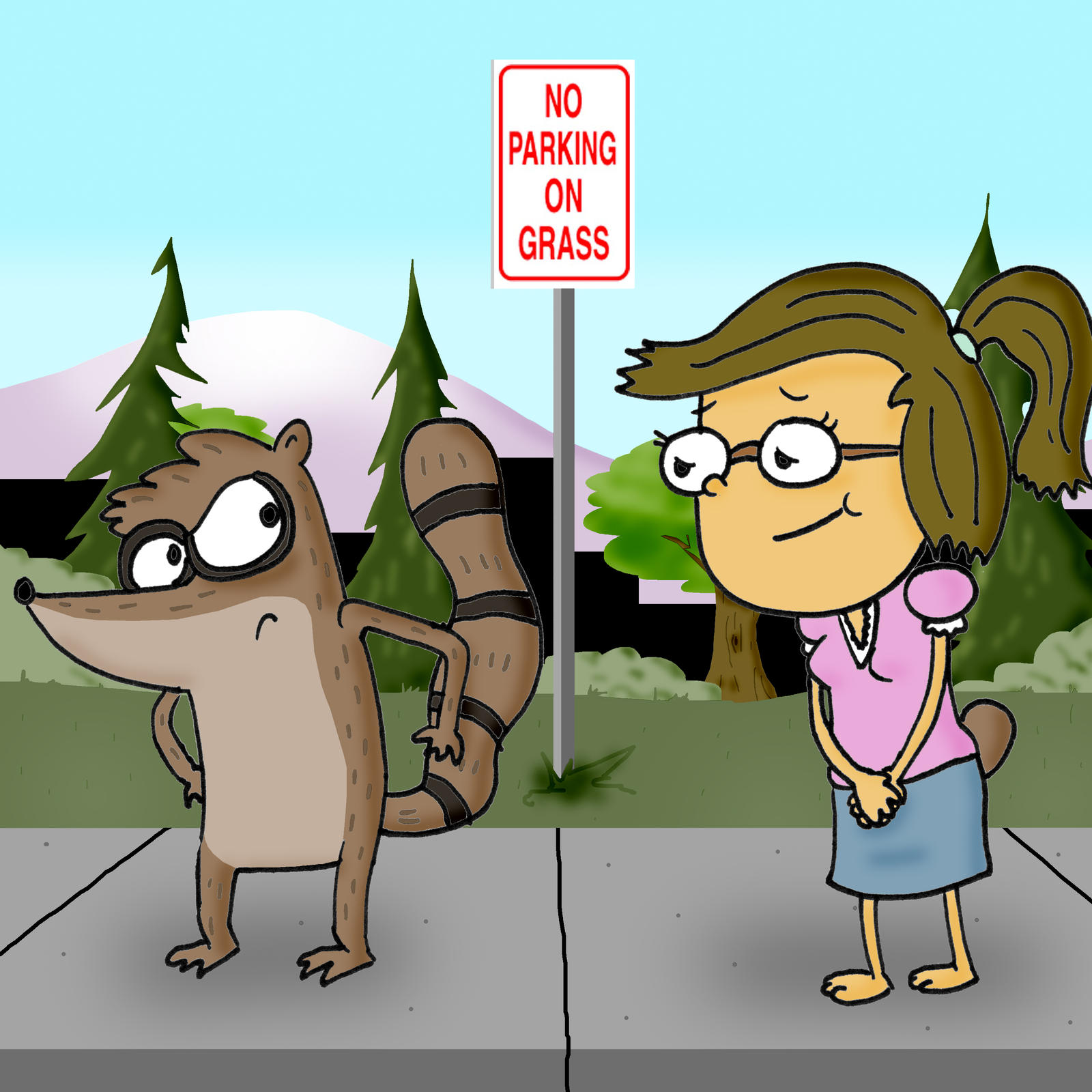 Fem Rigby Regular Show- Rigby and Eileen by AJMSTUDIOS on DeviantArt