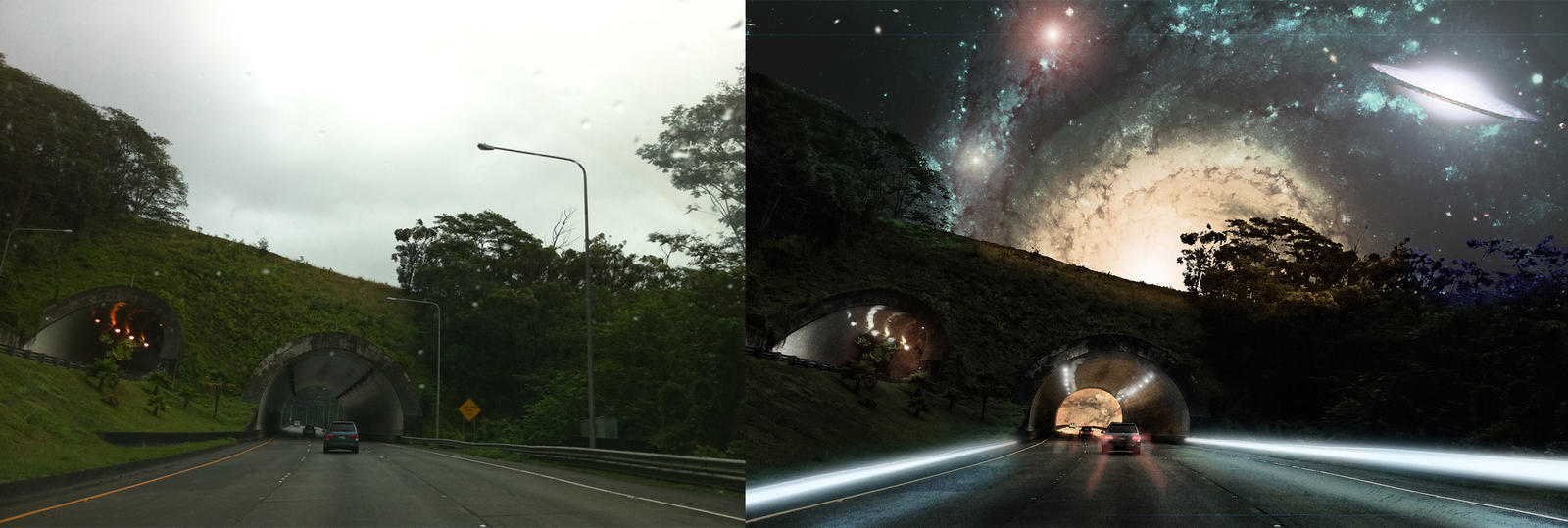 Space Tunnel Fantasy Before And After