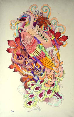 Tattoo design - Phoenix