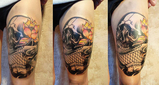 Tattoo - Skull and Koi