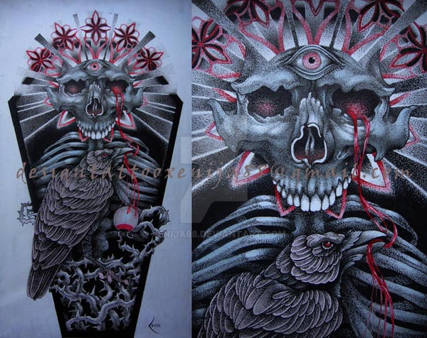 Tattoo design - Tanatos or Instinct of Death