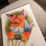 Tattoo design - Fox and Lantern