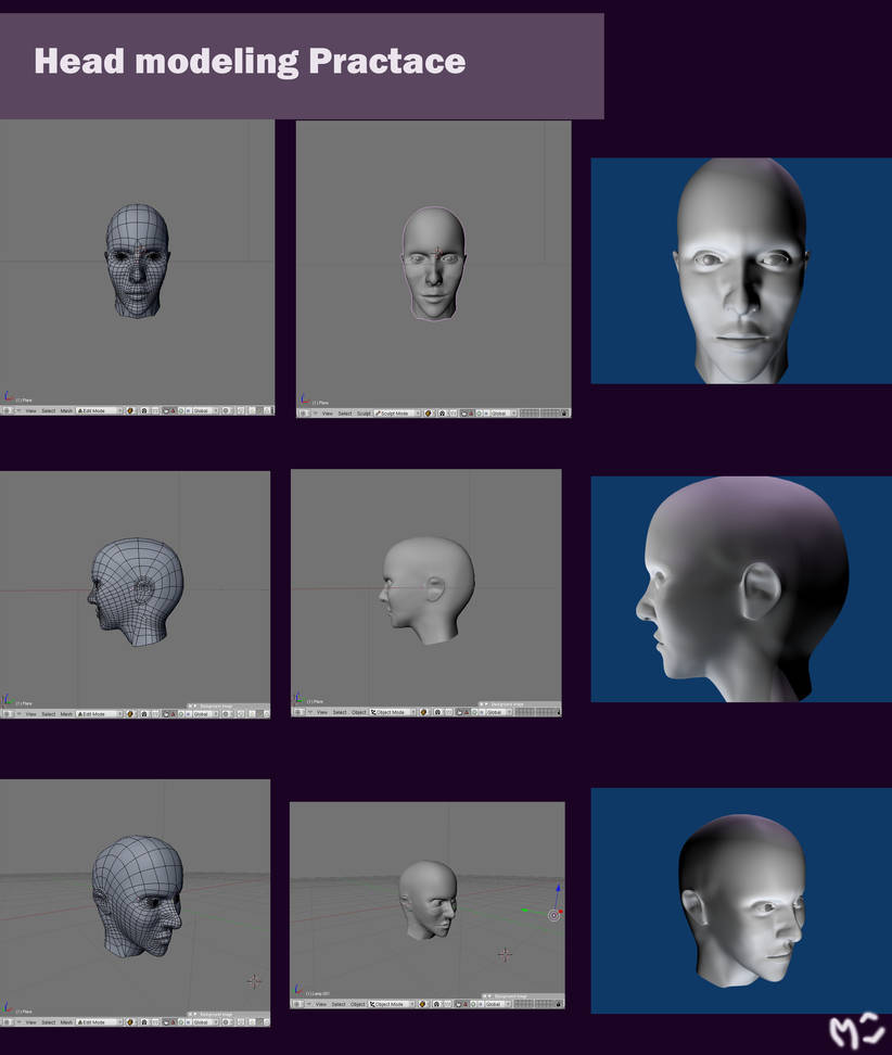 Head modeling practace by mpconnor on DeviantArt