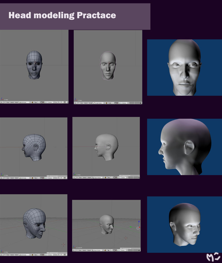 Head Model Rptator Head modeling practace by mpconnor on DeviantArt