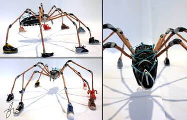 Polymer Clay Spider - Shoes