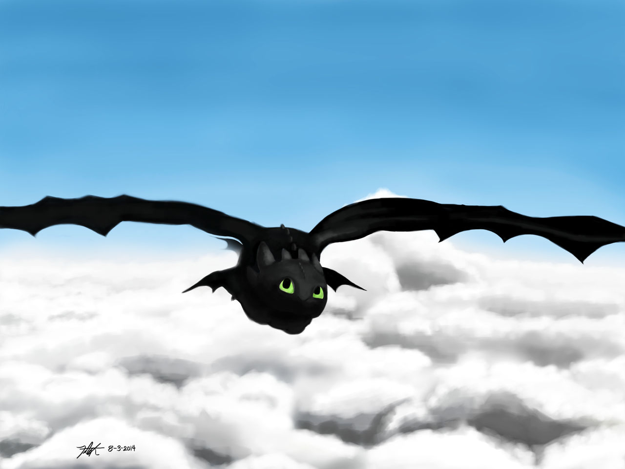 Toothless Takes Flight by kirbyateyou on DeviantArt
