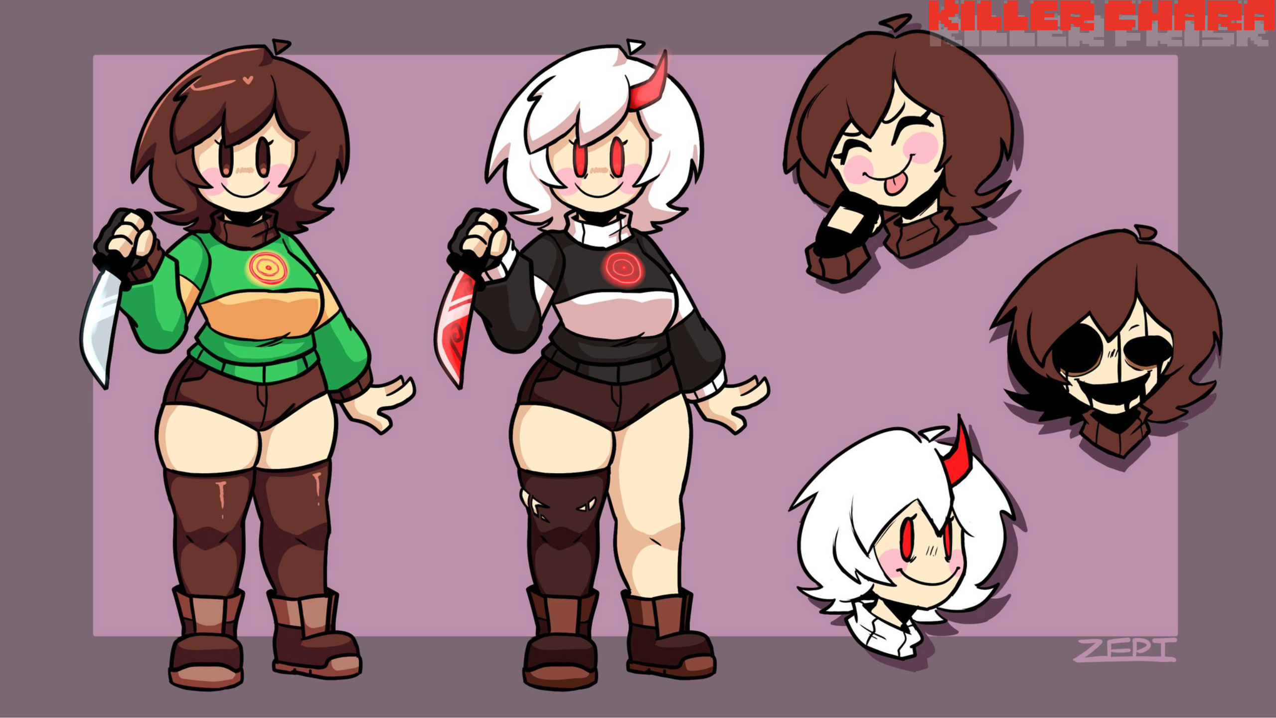 Killer Chara Refsheet(1/2) by UnderBendAsriel on DeviantArt