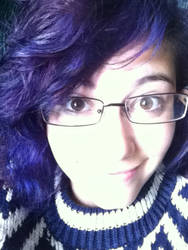 And then my hair was purple.