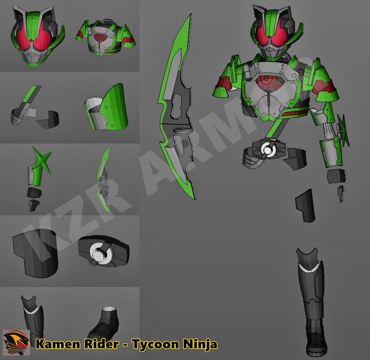 Pepakura Kamen Rider - Tycoon Ninja Form by ryankenzure on DeviantArt