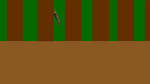 A hairy arm behind a tree