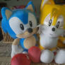 Sonic and Tails plushies