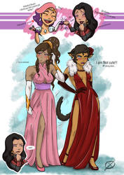 Korra and Catra by Glimmer and Asami