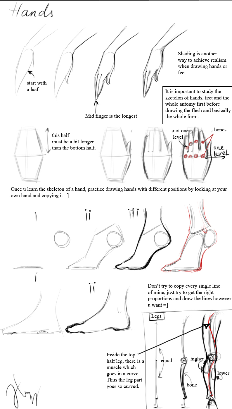 Doodled hands n feet tutorial