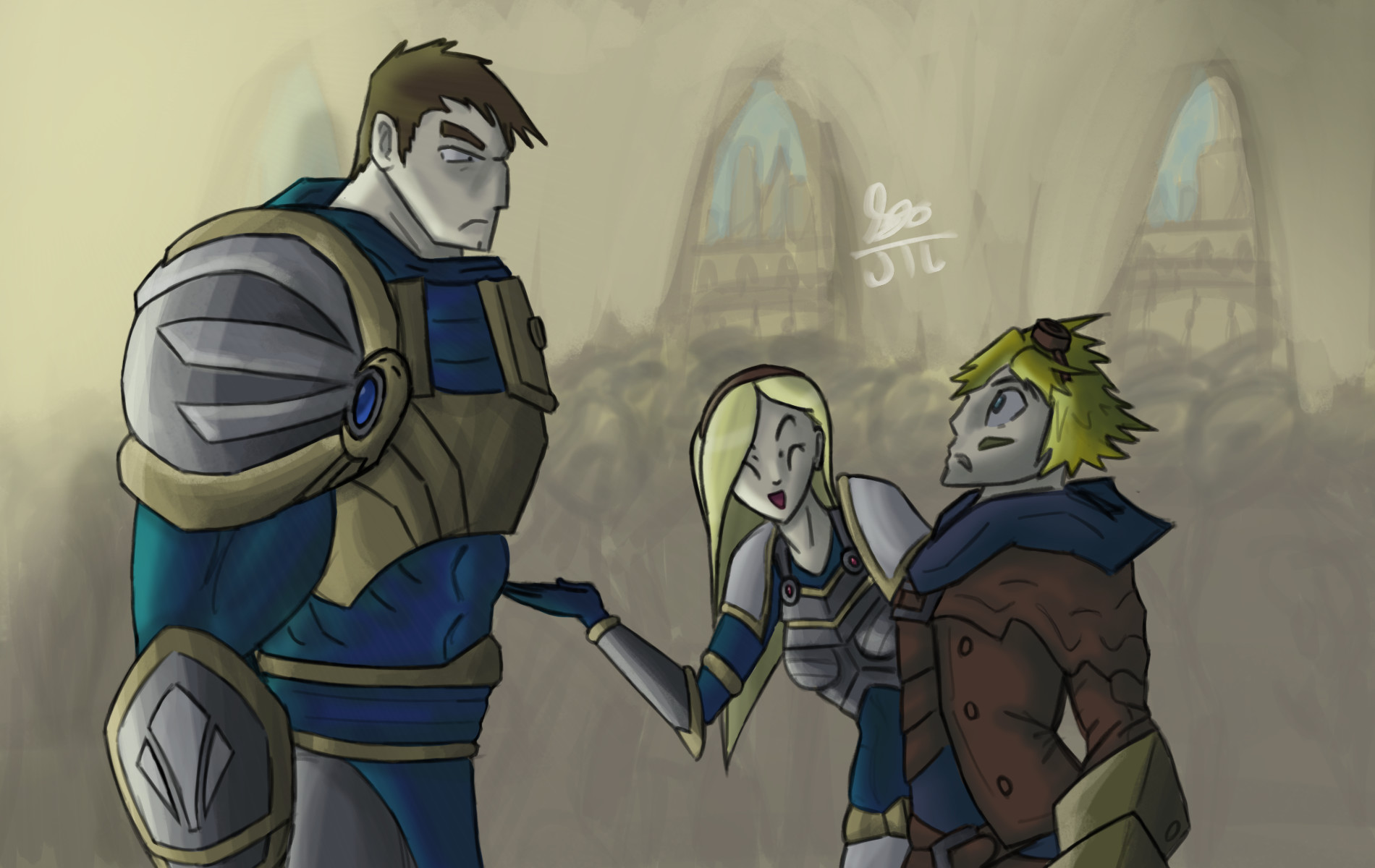 League of Legends Fan Art-Ezreal meets Garen