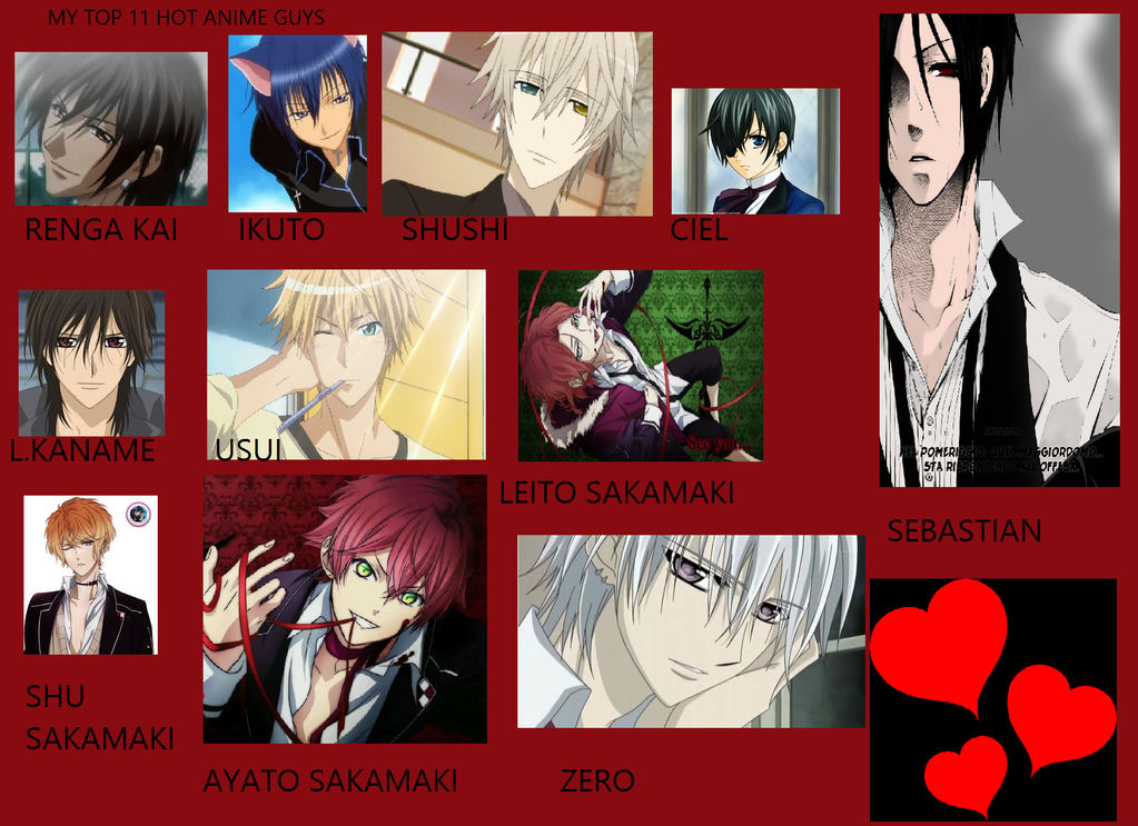 my top 11 anime hot guys by anayato on DeviantArt