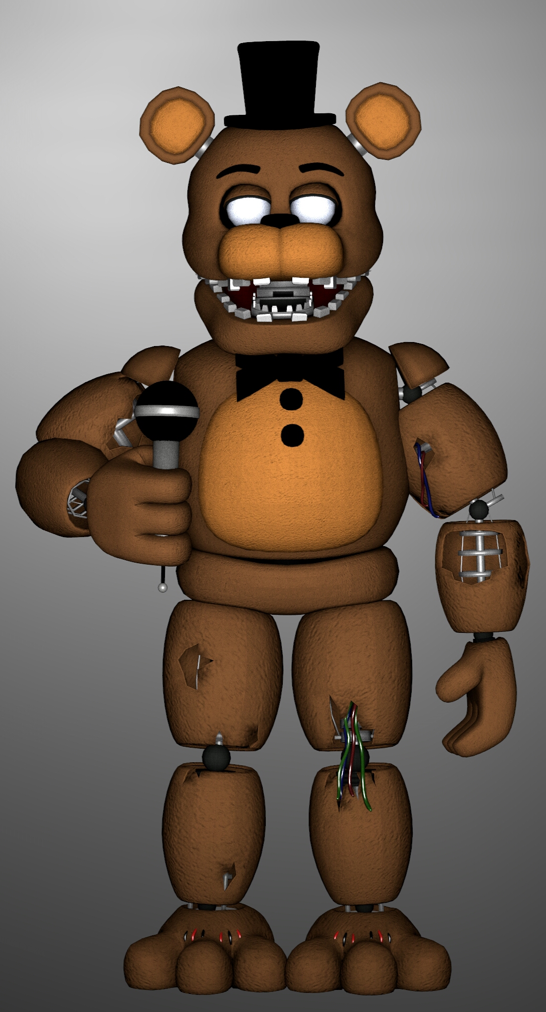 Freddy Withered consertado  Unwithered Freddy 