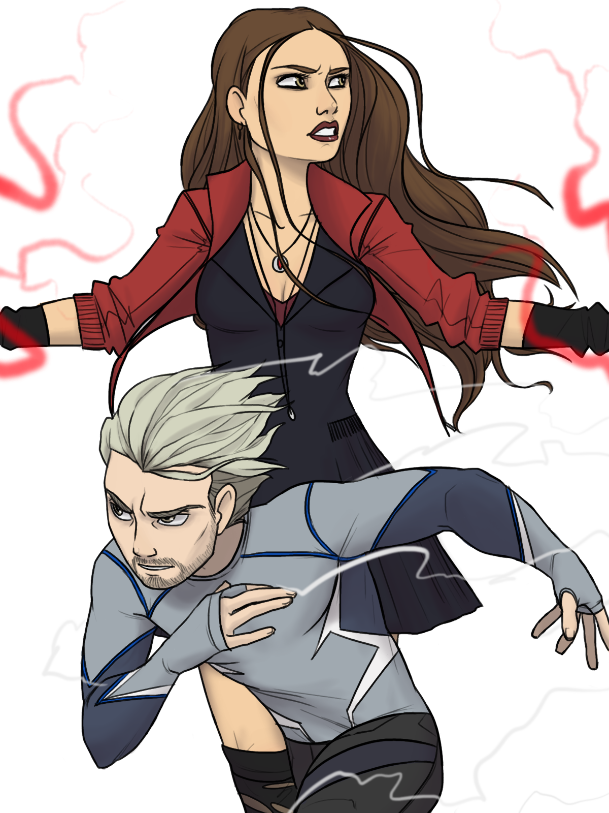 Scarlet Witch and Quicksilver by Fandias on DeviantArt