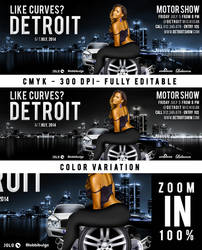FB Cover Like Curves In Detroit Motor Show by n2n44studio
