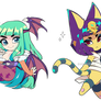 Patreon Chibis: Morrigan, Ankha, and Froppy