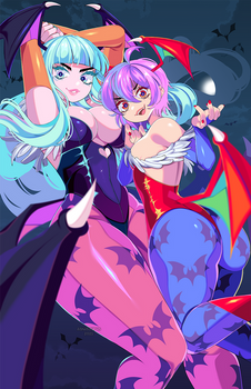 Darkstalkers: Lilith and Morrigan