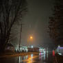 Rainy fall night