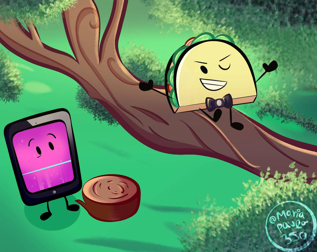 Mepad Background Taco and MePad from Inanimate Insanity by mariagenialparraga on DeviantArt