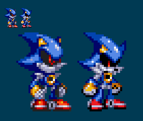 Modern Metal Metal Sonic Sprites (WIP) by SillsDeviant on DeviantArt