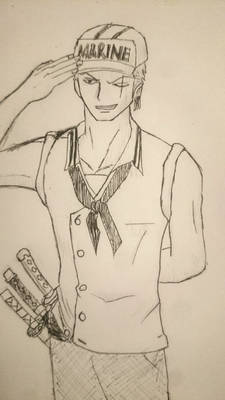 Zoro as Marine soldier