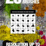 20 Paint Splatter Brushes