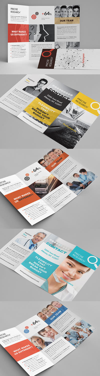 Trifocus Template Example Clean Multipurpose Corporate Trifold Templates II by env1ro on DeviantArt