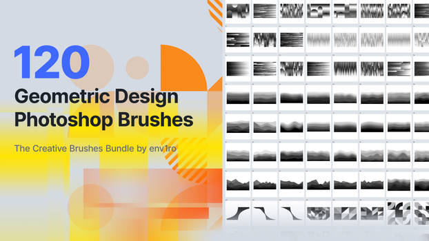 120 Geometric Design Photoshop Brushes