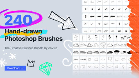 240 Hand-drawn Photoshop Brushes