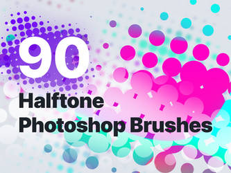90 Halftone Photoshop Brushes