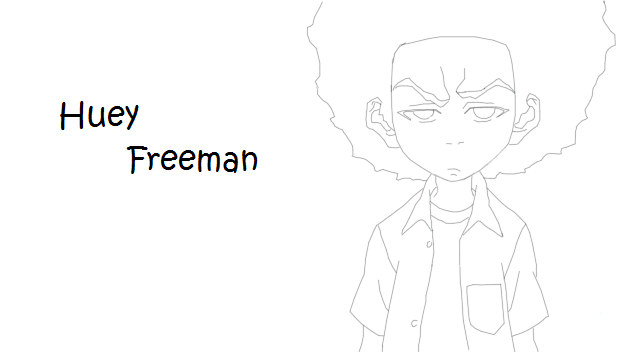 Hughey Freeman How To Draw Huey Freeman Step By Step