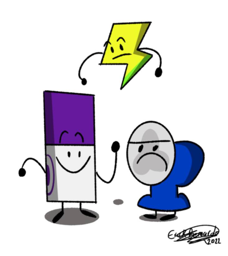 BFB BFDI Fanny and Bubble Full Background | Sticker