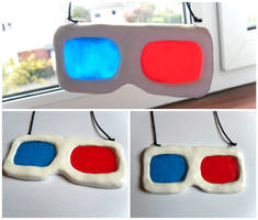 Dr Who themed 3D glasses pendant