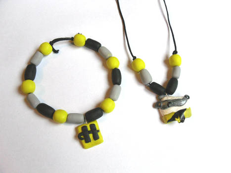 Hufflepuff Bracelet and Necklace