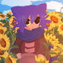 Niko in a field of sunflowers