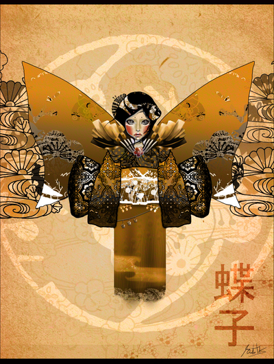 Gold Afternoon Butterfly Child by VoodooBiatch
