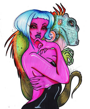 iguana woman