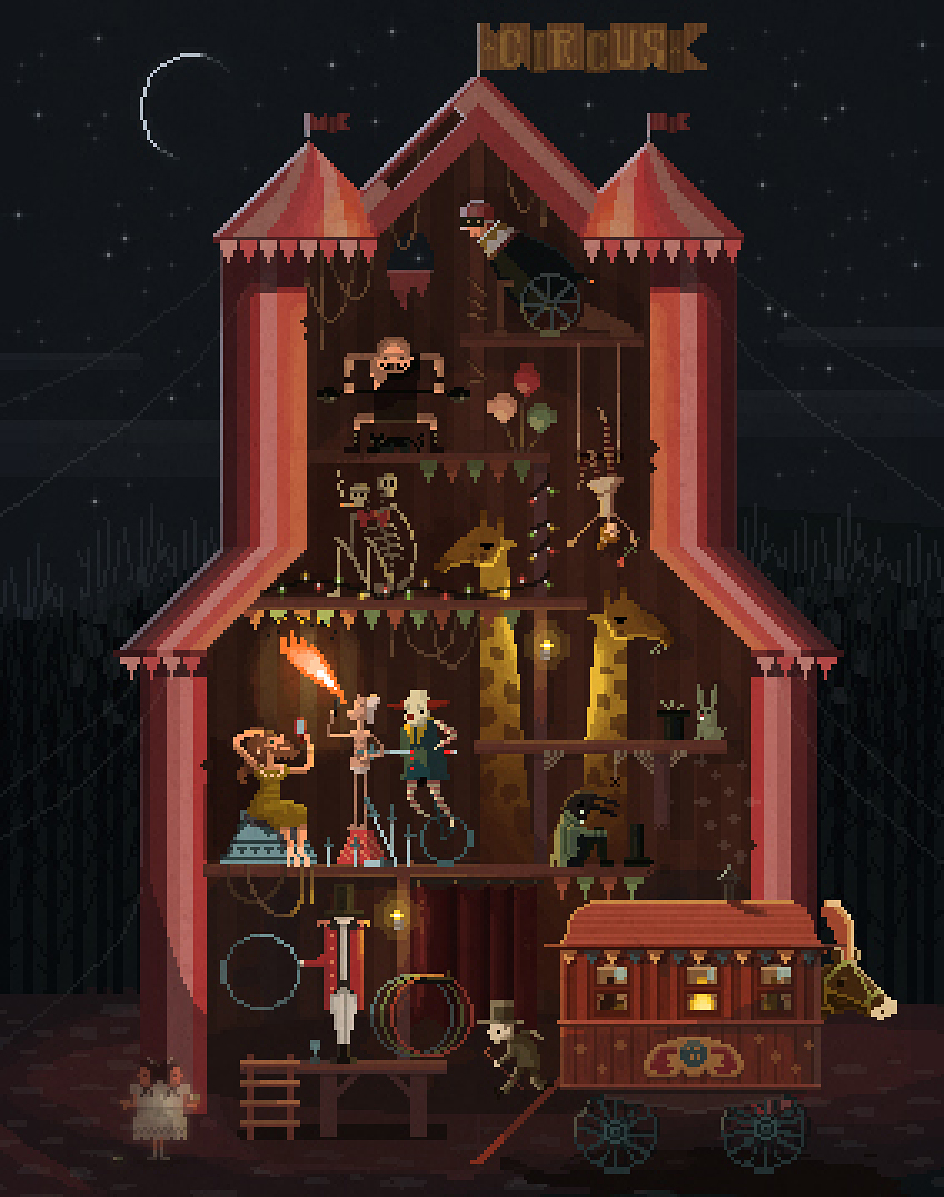 Midnight Carnival Pixel Art