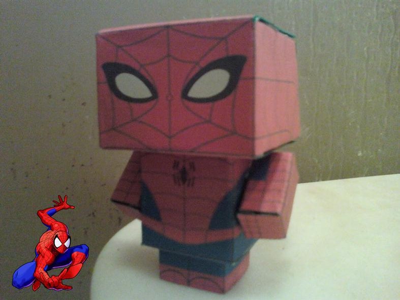 Classic SpiderMan Cubee Finished by rubenimus21 on DeviantArt