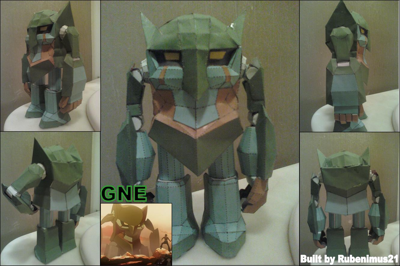 Gne Papercraft Finished (Gurren Lagann ep 2)